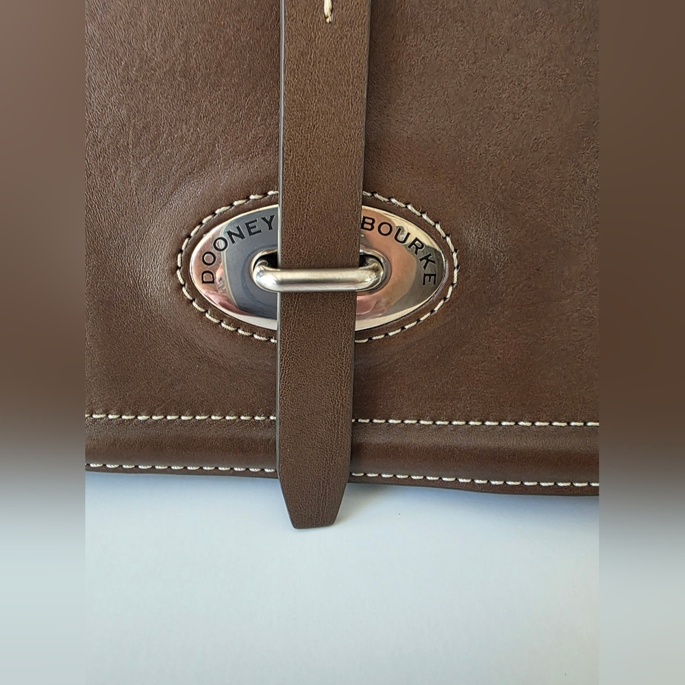 Dooney & Bourke Florentine Toscana Saddle Bag - Espresso- EUC - Picture 2 of 14